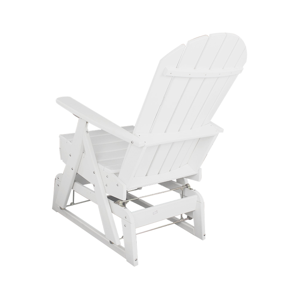 ADM012 Hvid Patio Pull-out Rocker - Beach HDPE Recliner Rocker